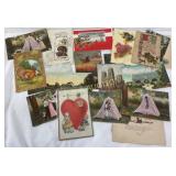 Vintage Postcards with Varied Themes and Artwork