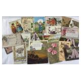 Vintage Postcards Featuring Floral, Scenic, and Il