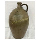 2G. JM Yow Salt Glaze Stoneware Jug, Unsigned w/ H