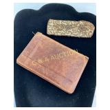 Beaded Eyeglass Case and Leather Card Holder by Be