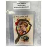 Emb. Good Luck Design, Stecher Halloween Postcard,