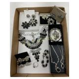 Costume Jewelry Including Necklaces, Earrings, Bro