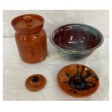 Various Pottery Seagrove Including Jar, Bowl, and
