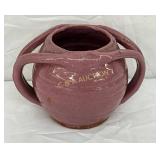 Rainbow Pottery Vase with Triple Handles, 4 1/2 in