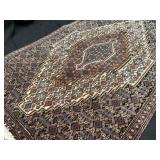 Semi-Antique Handknotted Tribal Diamond Accent Rug