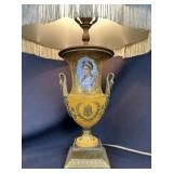 Sevres Porcelain Table Lamp w/Handpainted Portrait