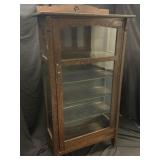 Mission Arts & Crafts Oak and Glass Cabinet