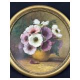 V. Recklinghausen Oil Painting Anemone Still Life
