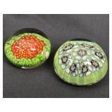 Murano Millefiori Cane Art Glass Paperweights 2