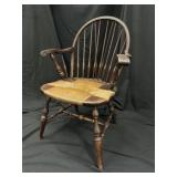 Antique Nichols & Stone Windsor Arm Chair RushSeat
