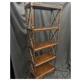 Regency 5-Shelf Mahogany Etagere Display w/Drawer