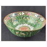 Chinese Famille Verte Bok Choy 6' Porcelain Bowl