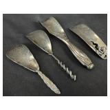 Sterling Silver Shoe Horns 5.325 troy oz 4pc Lot