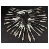 30pc Lot Sterling Silver Handle & Steel Shoe Horns