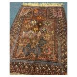 Fine Tribal Afghan Village Antique Rug 60' x 35.5'