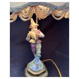 Jester Commedia dell'Arte Porcelain Accent Lamp