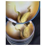 Noritake Japan 8 Handpainted Corn MCM Plates