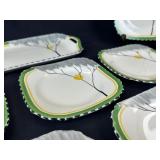 Burleigh Ware 'Dawn' Handpainted Tray & 6 Plates