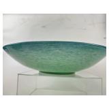 Stunning Handblown Turquoise 18' Center Bowl