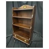 Mahogany Waterfall Bookcase 3Tier wDovetail Drawer
