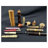 Novelty Sewing Needle & Thimble Cases 14pc Lot