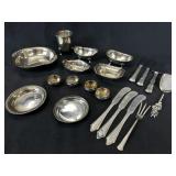 20 pcs Sterling Silver Salts, Bowls & Flatware