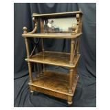 Victorian Canterbury Whatnot Burr Walnut Etagere
