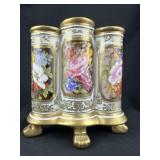 Chelsea House Porcelain Footed TripleRandolph Vase