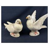 Haeger Art Pottery Dove Figurines Pair  #649 & 650