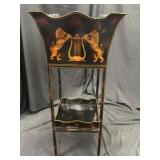 Regency-Style Tole Metal Jardiniere 2-Tier Planter