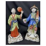 Chinese Hand Painted Porcelain Wedding Couple Pair