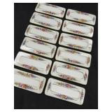 12 Dresden Porcelain Handpainted Placecard Holders