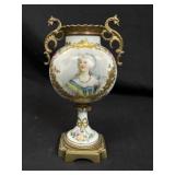 French Handpainted Sevres Porcelain Ormolu Vase