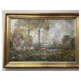 Oil on Canvas Signed Impressionist Landscape