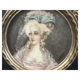 Latour Signed French Miniature Portrait on Shell