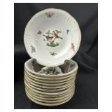 Herend Porcelain Rothschild Bird Sauce Bowls 12pcs
