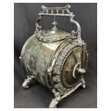 Sheffield English Britannia Silver Biscuit Barrel