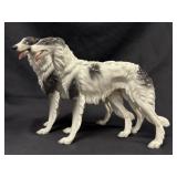 Goldscheider Porcelain Statuette w/Two Borzoi Dogs