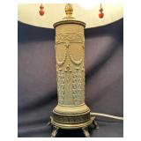 Neoclassical Buff Wedgwood Acanthus Lily TableLamp