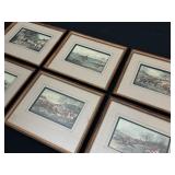 Set 6 English Fox Hunting Prints After Henry Alkin