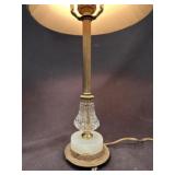 French Empire Style Brass &Marble Accent TableLamp