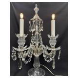 French 20s Crystal Drop Twin Girandole Candelabra2