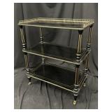 Regency-Style Service Cart Gilded 3-Tier Étagère