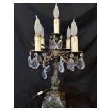 Crystal & Marble 5-Light Candelabra Accent Lamp