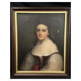 American School 1863 Oil on Canvas Portrait Painti