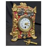 English Porcelain MantelClock Brown Westhead Moore