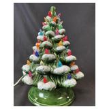Vintage Ceramic Lighted Christmas Tree wMultiColor