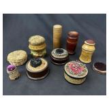 Antique Adver. Pin Cushions & Needle Cases 10pcs