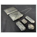 Antique Sterling & 14k Pocket Accessories 6pc Lot