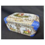 Meissen Porcelain Hinged Trinket Jewelry Snuff Box